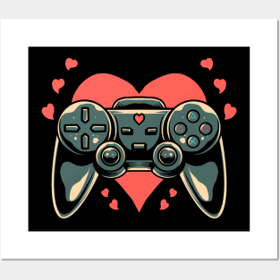 Gaming Gamer Heart Video Gamer Cute Gift Posters and Art